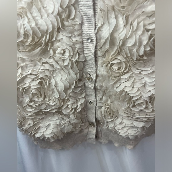 New York & Company Rose Petals Cardigan/ Sweater Sz XS Button Up L. Sleeve - Picture 6 of 7